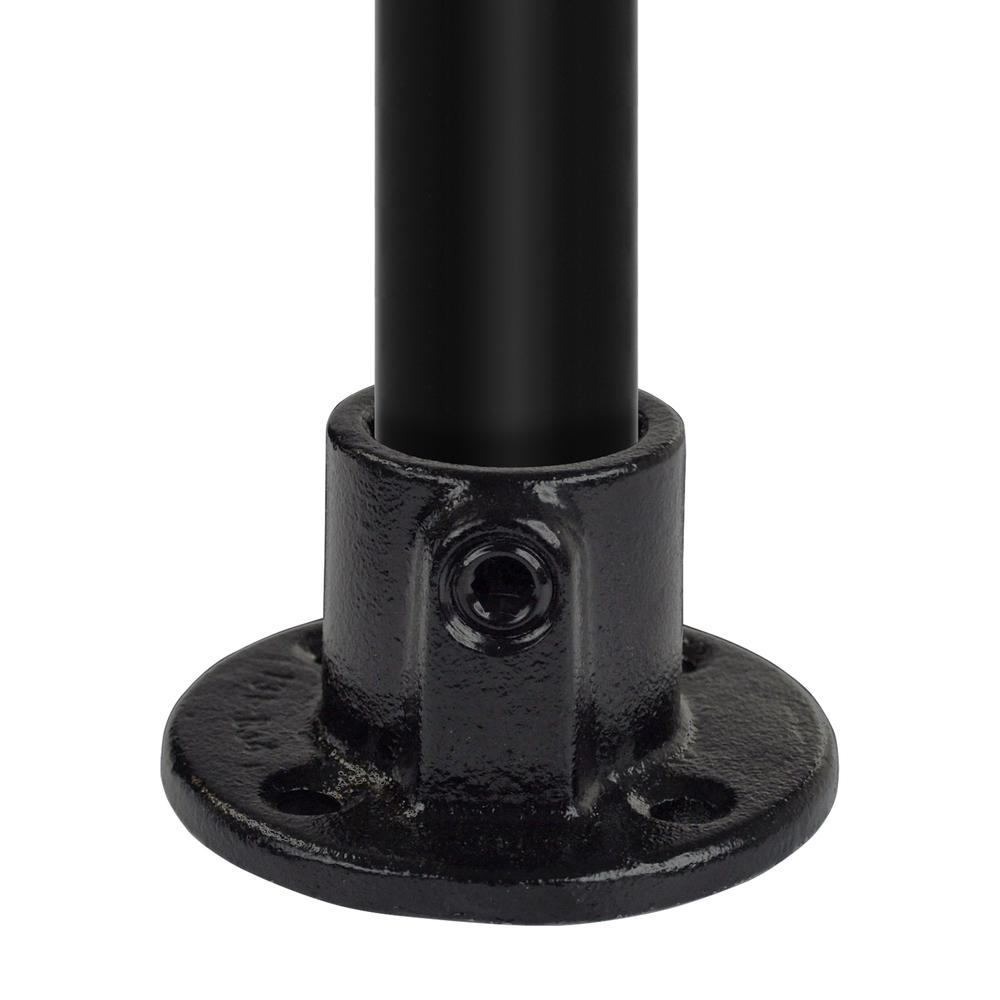 Doos Ronde voetplaat - zwart-E / 48,3 mm (25 stuks)